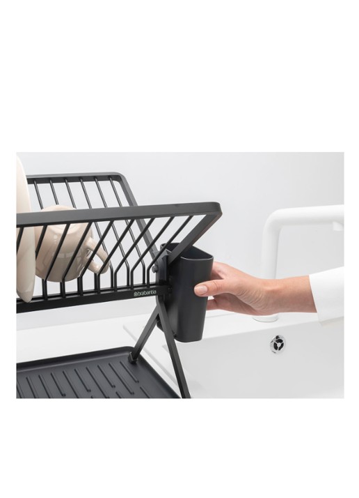 Brabantia SinkSide inklapbaar afdruiprek 33 x 37 cm - achterkant 7 donkergrijs