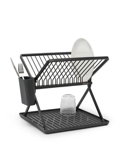 Brabantia SinkSide inklapbaar afdruiprek 33 x 37 cm - voorkant 2 donkergrijs
