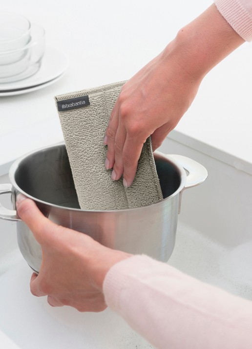 Brabantia SinkSide microvezeldoekjes 16 x 22 cm set van 3  - achterkant 3 groen