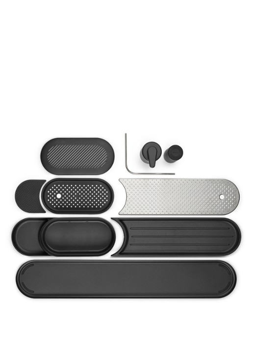 Brabantia SinkStyle gootsteen organizer set  4-delig  - detail 3 middengrijs