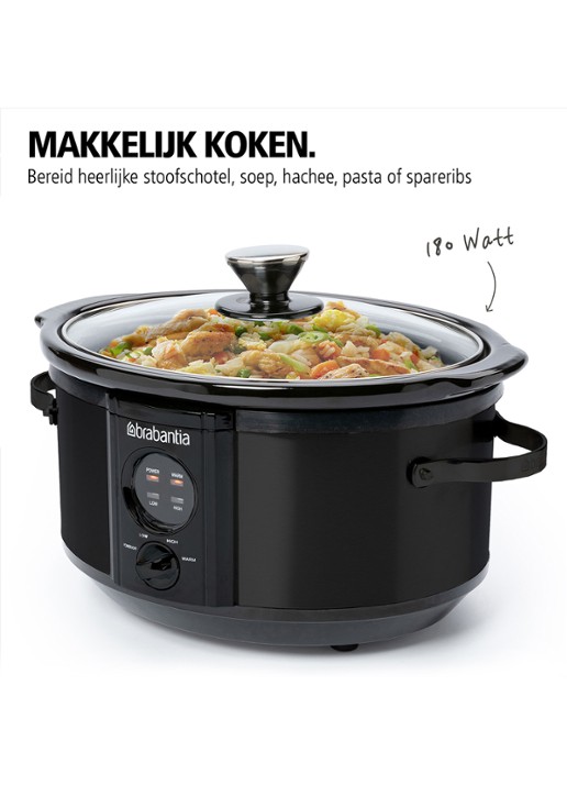 Brabantia Slowcooker BBEK1081MB - detail 3 zwart