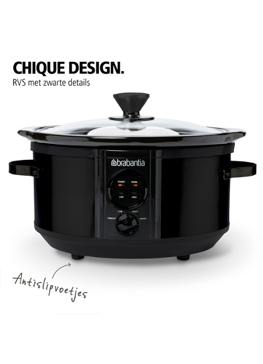 Brabantia Slowcooker BBEK1081MB - detail 6 zwart