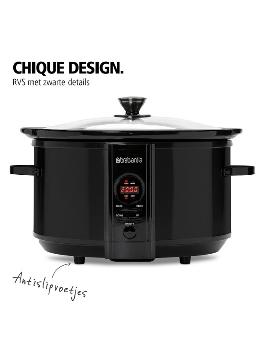Brabantia Slowcooker BBEK1083MB - detail 6 zwart