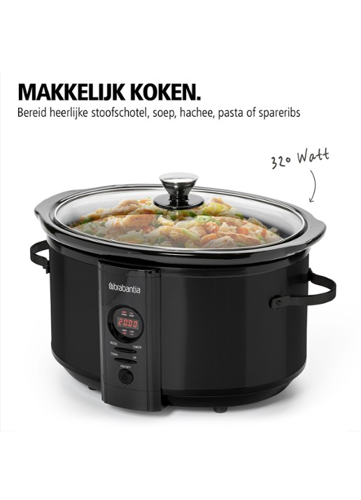 Brabantia Slowcooker BBEK1083MB - detail 7 zwart