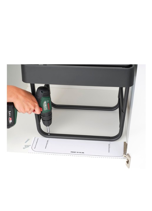 Brabantia Sort & Go inbouw prullenbak 10 + 10 + 20 liter - detail 3 multicolor