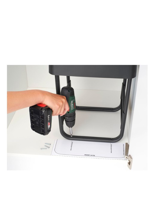 Brabantia Sort & Go inbouw prullenbak 2 x 15 liter - detail 6 multicolor
