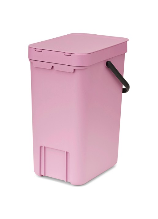 Brabantia Sort & Go prullenbak 12 liter - detail 2 donkerroze