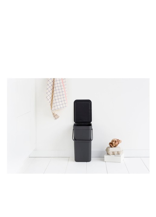 Brabantia Sort & Go prullenbak 12 liter - detail 5 antraciet
