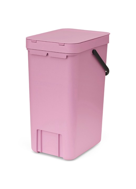 Brabantia Sort & Go prullenbak 16 liter - detail donkerroze