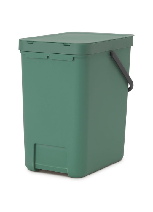 Brabantia Sort & Go prullenbak 25 liter - achterkant 3 olijfgroen