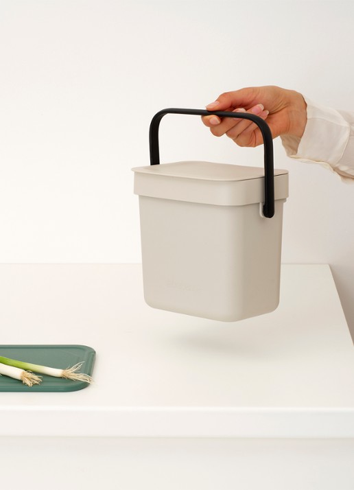 Brabantia Sort & Go prullenbak 3 liter - detail 6 beige