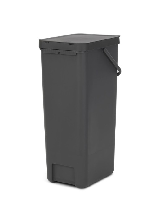 Brabantia Sort & Go prullenbak 40 liter - achterkant 6 donkergrijs