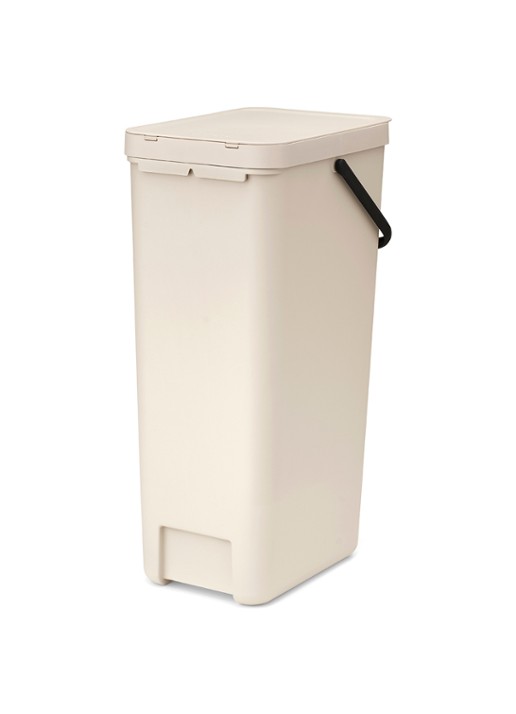 Brabantia Sort & Go prullenbak 40 liter - achterkant 6 beige