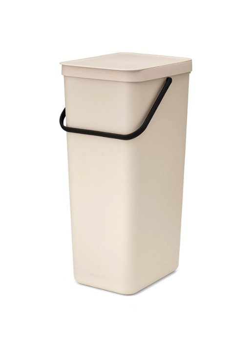 Brabantia Sort & Go prullenbak 40 liter - voorkant 8 beige