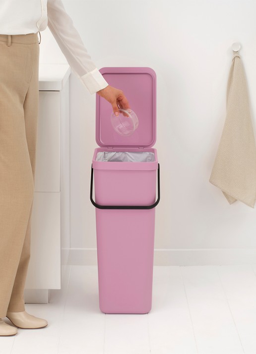 Brabantia Sort & Go prullenbak 40 liter - detail 4 donkerroze