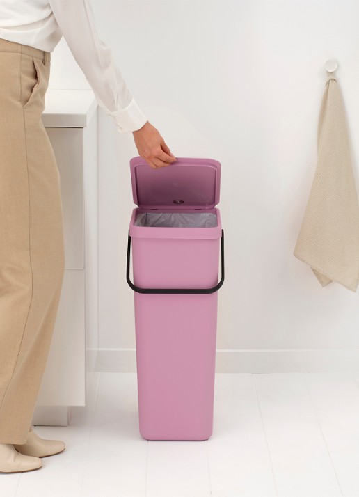 Brabantia Sort & Go prullenbak 40 liter - detail 5 donkerroze