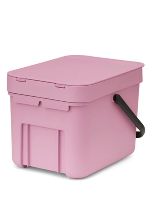 Brabantia Sort & Go prullenbak 6 liter - detail 2 donkerroze