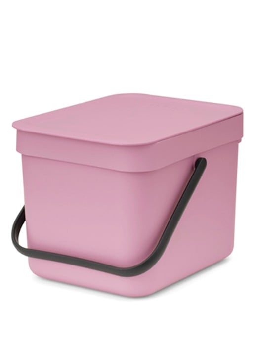 Brabantia Sort & Go prullenbak 6 liter - voorkant 8 donkerroze