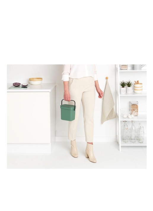 Brabantia Sort & Go prullenbak met hengsel 3 liter - detail 3 olijfgroen