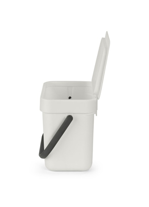 Brabantia Sort & Go prullenbak met hengsel 3 liter - detail 3 lichtgrijs