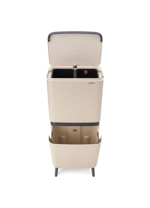 Brabantia SortUp prullenbak met deksel 25+10+10 liter - detail 4 beige