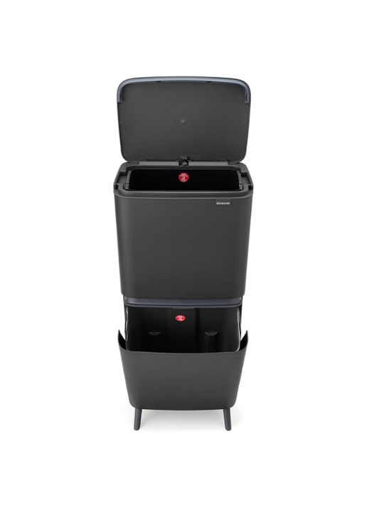 Brabantia SortUp prullenbak met deksel 45 liter - detail antraciet