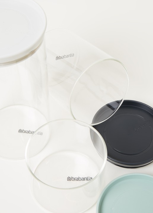 Brabantia Stapelbare voorraadpot set van 3 - detail transparant