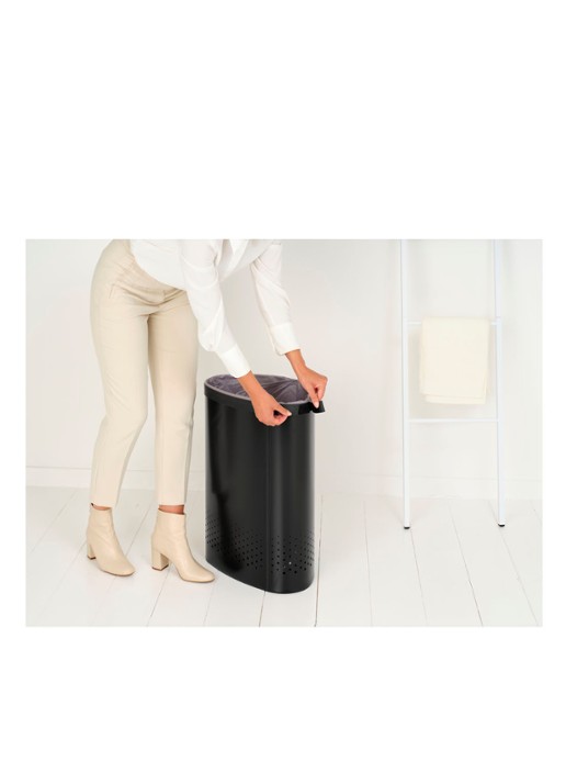 Brabantia Wasmand 63 cm - detail 3 zwart