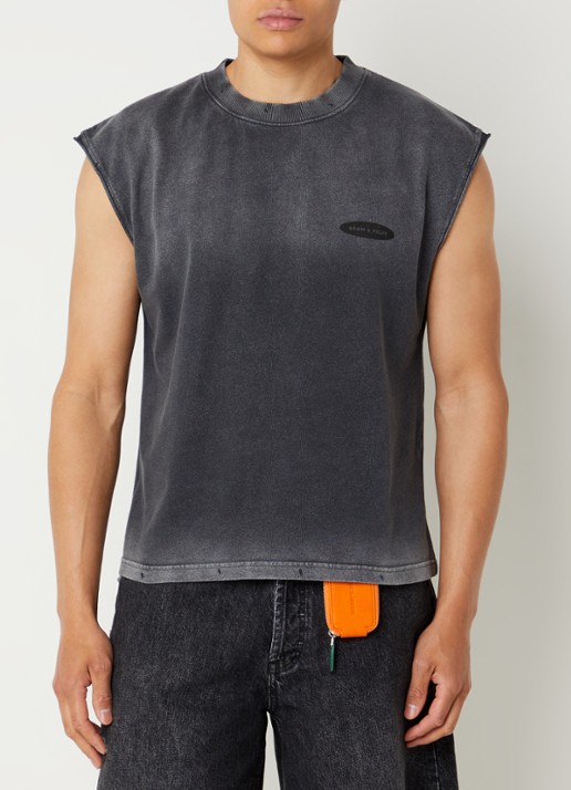 Bram's Fruit Disstressed tanktop met logo- en backprint