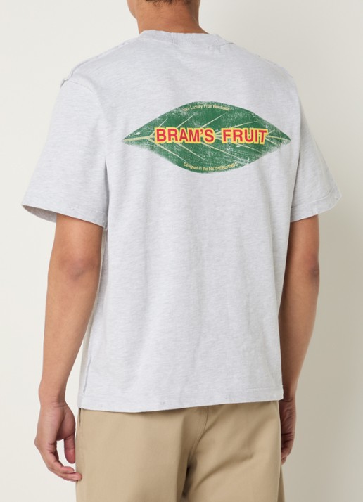 Bram's Fruit Distressed Leaf T-shirt met logo- en backprint