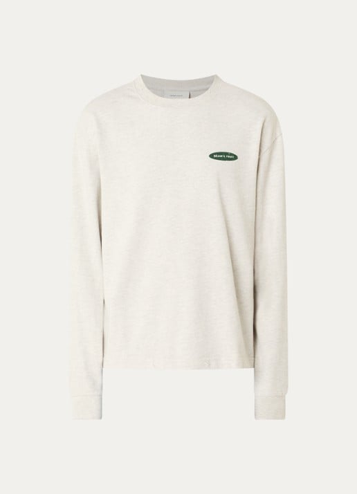Bram's Fruit F*ck Off I'm Gardening longsleeve met destroyed afwerking - voorkant 3 grijsmele