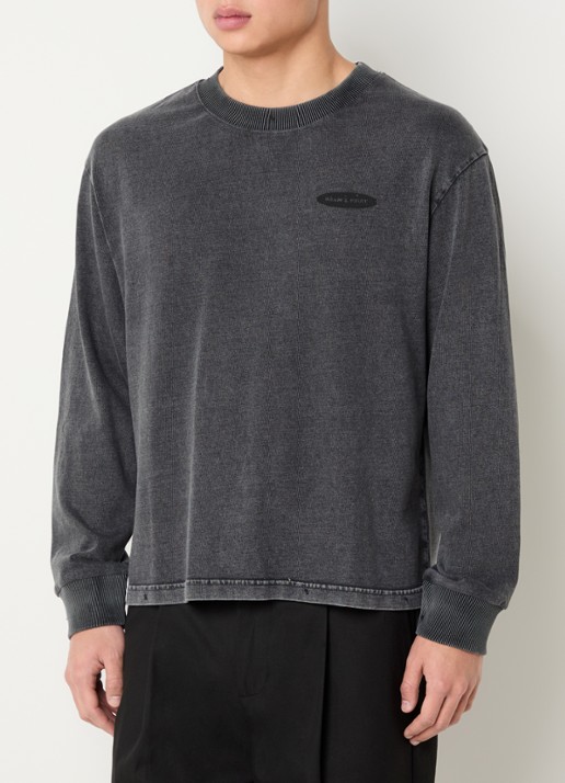 Bram's Fruit F*ck off sweater met logo- en backprint - achterkant 3 antraciet