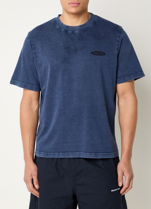 Bram's Fruit F*ck Off T-shirt met logo- en backprint - achterkant 3 indigo
