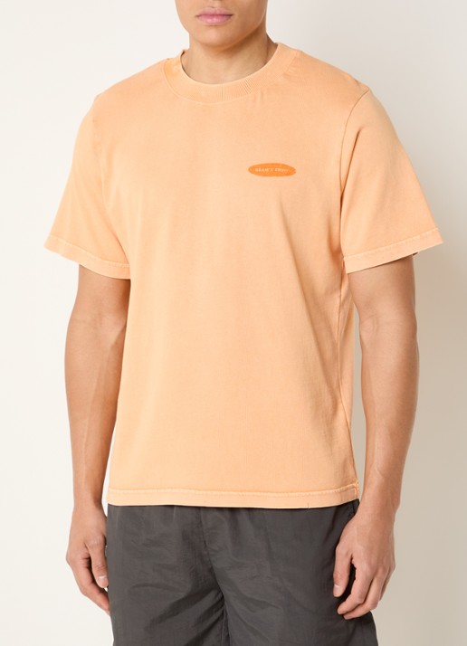 Bram's Fruit F*ck Off T-shirt met logo- en backprint - achterkant oranje