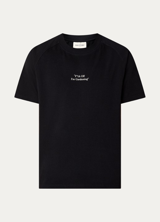 Bram's Fruit F*ck Off T-shirt met print - voorkant zwart