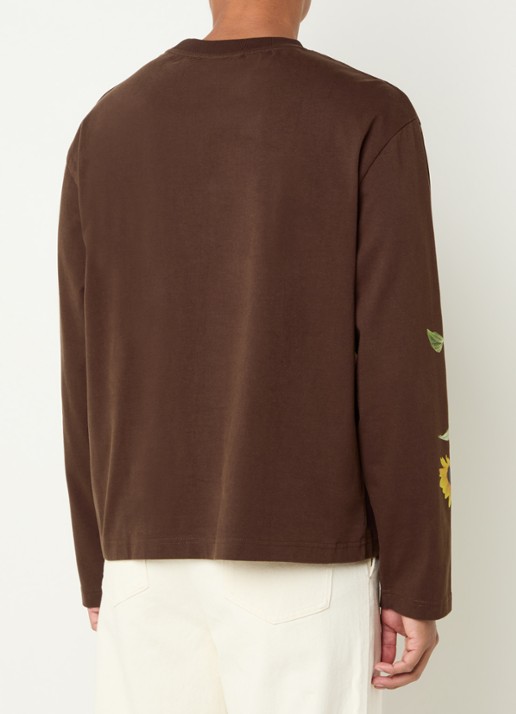 Bram's Fruit Sunflower longsleeve met logo - achterkant 4 bruin
