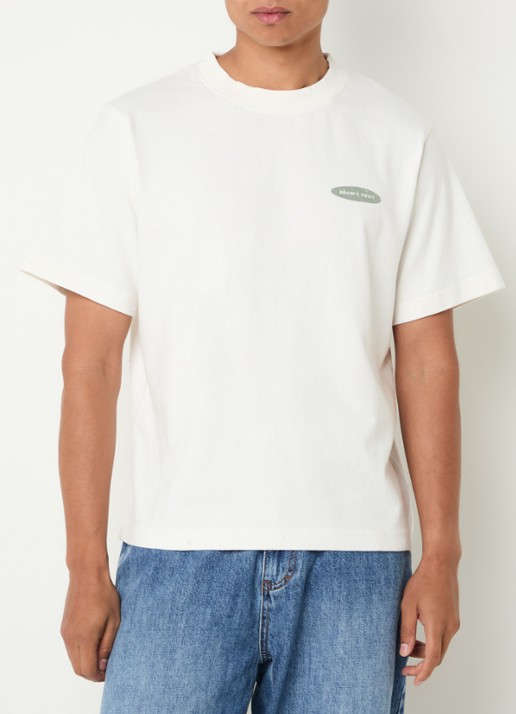 Bram's Fruit T-shirt met logo- en backprint - achterkant 4 gebroken wit