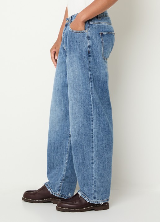 Bram's Fruit Wide fit jeans met medium wassing - detail 5 indigo