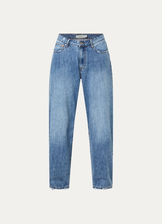 Bram's Fruit Wide fit jeans met medium wassing - voorkant 2 indigo