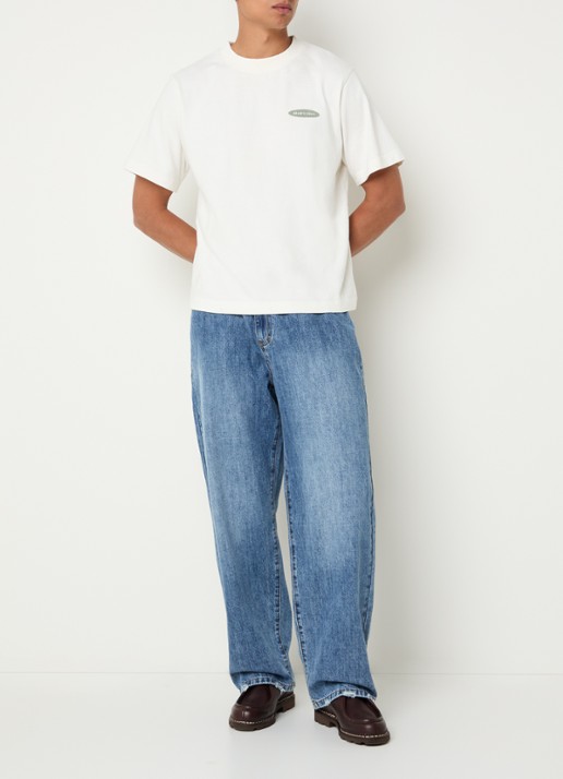 Bram's Fruit Wide fit jeans met medium wassing - voorkant 3 indigo