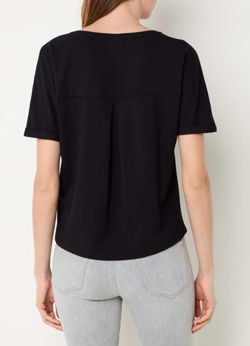 BRAX Caelen T-shirt met stretch - achterkant 4 zwart