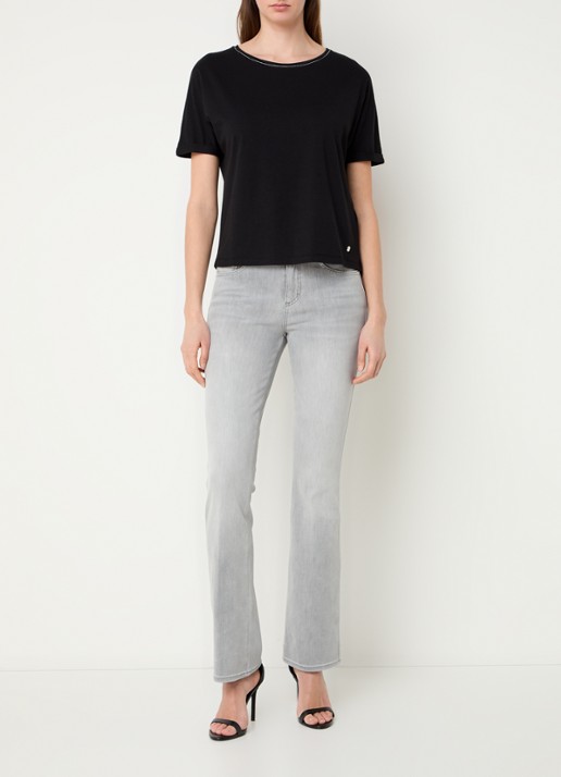 BRAX Caelen T-shirt met stretch - voorkant 2 zwart