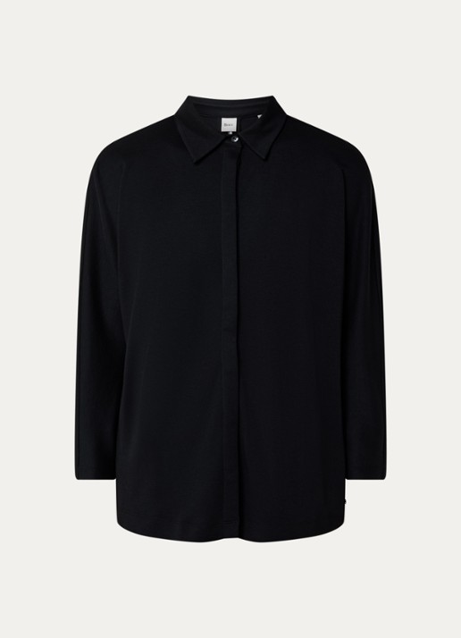 BRAX Celia blouse met stretch - voorkant 3 zwart