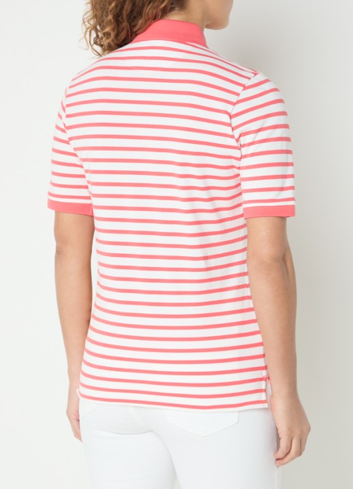 BRAX Cleo polo met streepprint - achterkant 4 roze