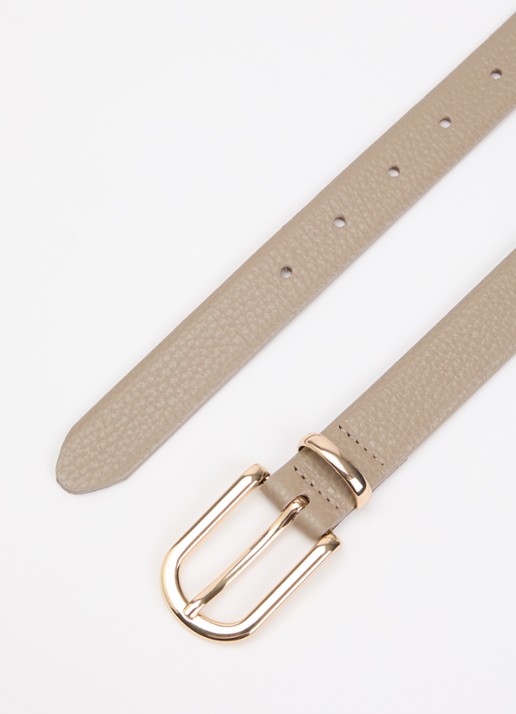 BRAX Dob riem van leer - detail donkerbeige