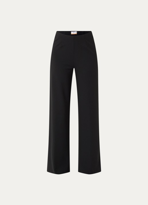 BRAX Lillyth high waist straight fit broek - voorkant 3 zwart