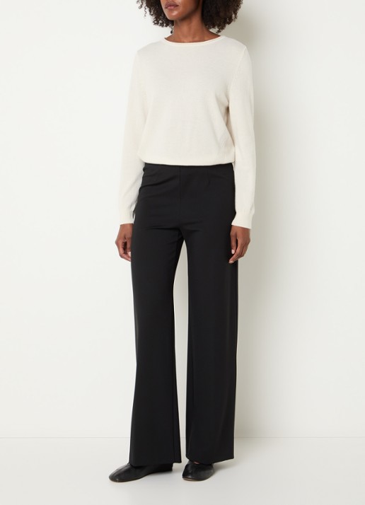BRAX Lillyth high waist straight fit broek - voorkant 4 zwart