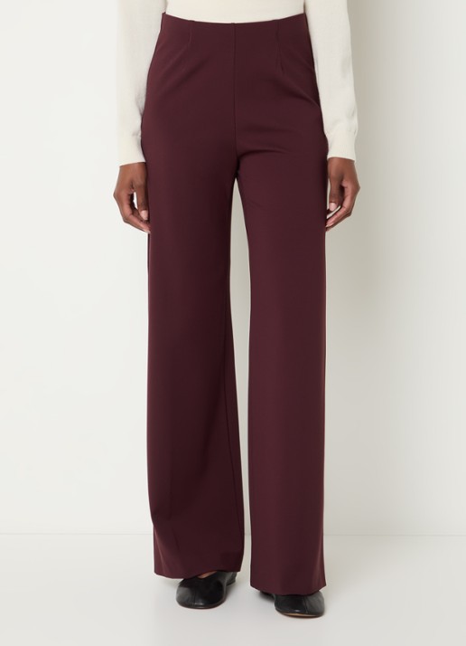BRAX Lillyth high waist straight fit broek - detail rood