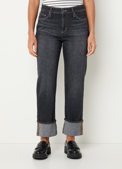 BRAX Madison high waist straight fit cropped jeans met steekzakken