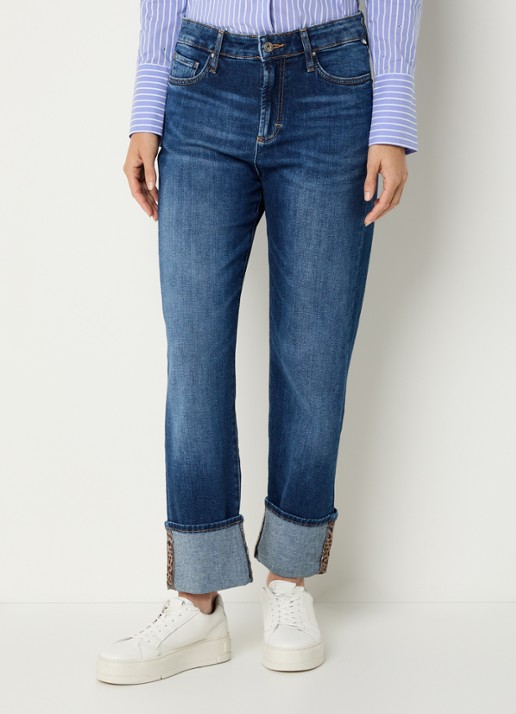 BRAX Madison high waist straight fit cropped jeans met steekzakken